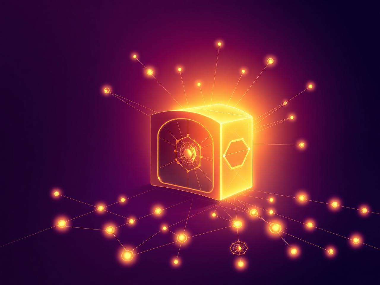 A glowing knowledge asset vault radiating into a digital ecosystem